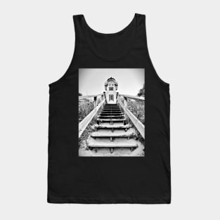 “Mission Point Lighthouse” - Black and White Tank Top